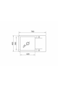 Obrázok pre Sink KORFU 78x46 black 1B 1D