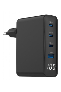 Obrázok pre Gembird TA-UC-PDQC100LCD-01-BK nabíječka na PDA/mobilní telefon Laptop, Chytrý telefon Černá AC Rychlé nabíjení Vnitřní