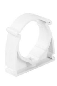 Obrázok pre Clamp for electrical installation pipes closed WHITE WEU-22 (PACK of 100 pcs.)