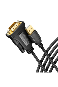 Obrázok pre Axagon ADS-1PQN USB-A 2.0 - serial RS-232 DB9-M FTDI adapter cable 1.5m - Adapter - Digital/Daten sériový kabel Černá 1,5 m USB Typ-A