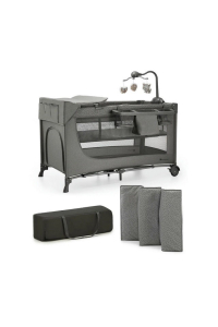 Cestovní postýlka KinderKraft JOY 2 DARK GREY Obrázok pre Cestovní postýlka KinderKraft JOY 2 DARK GREY