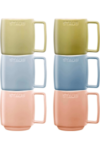 Obrázok pre Set of 6 Ceramic Mugs - Multicolor, 350 ml