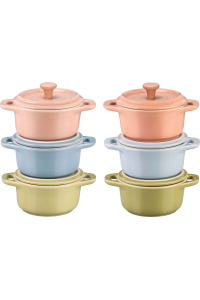 Obrázok pre Set 6x Mini Cocotte round 10 cm, multicolor