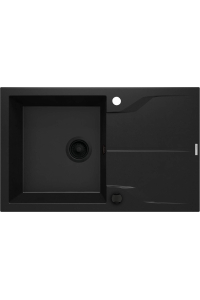 Obrázok pre 1-bowl granite sink with drainer - mounted flush with the worktop