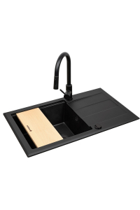 Obrázok pre Sada - PYRAMIS SPARTA PLUS LUX (78X48) 1B 1D dřez + IDEA BLACK EDITION BATERIE - 070175802BE - Volcano