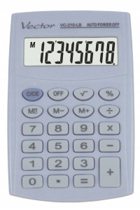 Obrázok pre Vector Kapesní kalkulačka KAV VC-210 LB, 8místná, 64x98,5mm, světle modrá