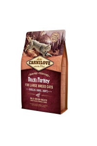 Obrázok pre CARNILOVE Cat Large Breed Duck and turkey - suché krmivo pro kočky - 2kg