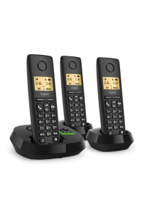 Obrázok pre Gigaset PURE 100 AM Trio Analog/DECT telefon Identifikace volajícího Černá