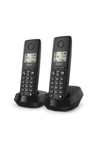 Obrázok pre Gigaset PURE 100 duo Analog/DECT telefon Identifikace volajícího Černá