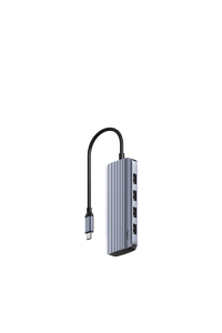 Obrázok pre Cudy UH500 rozbočovač rozhraní USB 3.2 Gen 1 (3.1 Gen 1) Type-C 5000 Mbit/s Šedá, Stříbrná