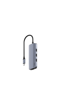 Obrázok pre Cudy UH606 rozbočovač rozhraní USB 3.2 Gen 1 (3.1 Gen 1) Type-C 5000 Mbit/s Šedá, Stříbrná