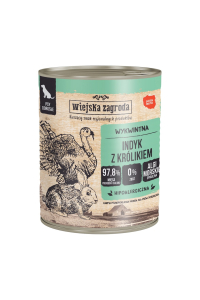 Obrázok pre WIEJSKA ZAGRODA Turkey with rabbit - vlhké krmivo pro psy - 800g