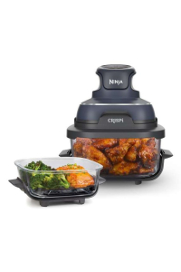 Ninja CRISPi Samostarný 3,8 l 1700 W Horkovzdušná fritéza Modrá, Šedá, Průhledná Obrázok pre Ninja CRISPi Samostarný 3,8 l 1700 W Horkovzdušná fritéza Modrá, Šedá, Průhledná
