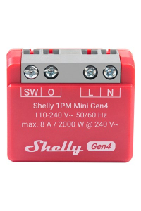 Obrázok pre SHELLY 1PM Mini Gen4 Chytrý spínač Červená