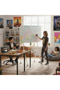 Obrázok pre Mobilní tabule Ergo Office se suchým stíráním, horizontální orientace, bílá, jednostranná, s policí, rozměry tabule 1190x790 mm, ER-306