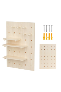 Obrázok pre Dřevěný organizér na tabuli Maclean, barva světlého dřeva, 40x60 cm, max. 20 kg, MC-130 WD