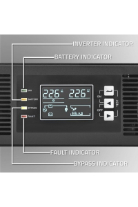 Qoltec 52285 zdroj nepřerušovaného napětí S dvojitou konverzí (online) 1 kVA 1000 W 2 AC zásuvky / AC zásuvek Obrázok pre Qoltec 52285 zdroj nepřerušovaného napětí S dvojitou konverzí (online) 1 kVA 1000 W 2 AC zásuvky / AC zásuvek