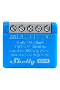 SHELLY 1 Mini Gen4 Chytrý spínač Modrá 2 kusů Obrázok pre SHELLY 1 Mini Gen4 Chytrý spínač Modrá 2 kusů