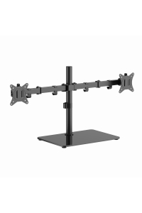 Gembird MS-D2ST-01 Stolní stojan pro dva monitory (otočný, naklápěcí, otočný), 17”–32”, až 9 kg, černý Obrázok pre Gembird MS-D2ST-01 Stolní stojan pro dva monitory (otočný, naklápěcí, otočný), 17”–32”, až 9 kg, černý