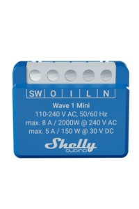 Shelly Qubino Wave 1 Mini Chytrý spínač Modrá Obrázok pre Shelly Qubino Wave 1 Mini Chytrý spínač Modrá