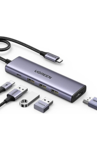 Obrázok pre Ugreen 15596 dokovací stanice/replikátor portů Kabel USB 3.2 Gen 1 (3.1 Gen 1) Type-A + Type-C Hliník