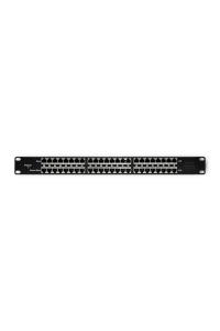 Qoltec Patch panel RACK| 48V | 24 porty | Passive PoE Injector | Czarny Obrázok pre Qoltec Patch panel RACK| 48V | 24 porty | Passive PoE Injector | Czarny