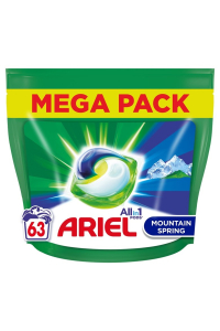 Ariel Mountain Spring washing caps 63 pcs Obrázok pre Ariel Mountain Spring washing caps 63 pcs