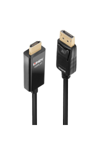 Obrázok pre Lindy 40927 adaptér k video kabelům 3 m DisplayPort HDMI Typ A (standardní) Černá