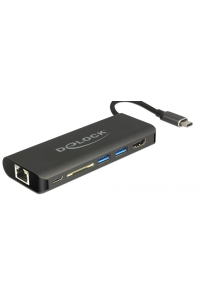 DeLOCK 87721 dokovací stanice/replikátor portů USB 3.2 Gen 1 (3.1 Gen 1) Type-A Černá Obrázok pre DeLOCK 87721 dokovací stanice/replikátor portů USB 3.2 Gen 1 (3.1 Gen 1) Type-A Černá
