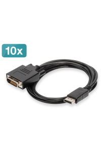 Digitus AK-990900-020-S adaptér k video kabelům 2 m DisplayPort DVI-D Černá Obrázok pre Digitus AK-990900-020-S adaptér k video kabelům 2 m DisplayPort DVI-D Černá