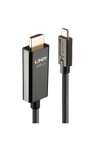 Lindy 43317 adaptér k video kabelům 10 m USB typu C HDMI Typ A (standardní) Černá Obrázok pre Lindy 43317 adaptér k video kabelům 10 m USB typu C HDMI Typ A (standardní) Černá