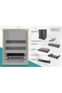 Digitus DN-10-SET-2-B rack 9U Nástěnný regál Černá Obrázok pre Digitus DN-10-SET-2-B rack 9U Nástěnný regál Černá
