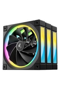DeepCool FL12R-3 IN 1 Počítačová skříň Ventilátor 12 cm Černá 3 kusů Obrázok pre DeepCool FL12R-3 IN 1 Počítačová skříň Ventilátor 12 cm Černá 3 kusů
