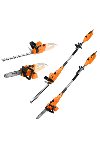 Obrázok pre 2-in-1 Garden Device with Boom: 750W 250mm Chainsaw+550W 460mm Hedge Trimmer