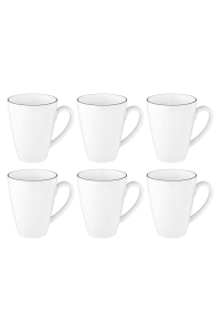 SELTMANN LIDO BLACK LINE Set of 6 mugs with handle Obrázok pre SELTMANN LIDO BLACK LINE Set of 6 mugs with handle