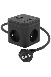 KERG SMART – 3-ZÁSUVKOVÁ NAPÁJECÍ KOSTKA + NABÍJEČKA USB-A+USB-C 1,5 M 3×1,5 MM2 H05VV-F 16 A/250 V Obrázok pre KERG SMART – 3-ZÁSUVKOVÁ NAPÁJECÍ KOSTKA + NABÍJEČKA USB-A+USB-C 1,5 M 3×1,5 MM2 H05VV-F 16 A/250 V