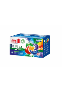 Obrázok pre MILL PRO Kapsle 5k na praní + změkčující perličky COLOR 25 ks (hromadné balení 8 ks)