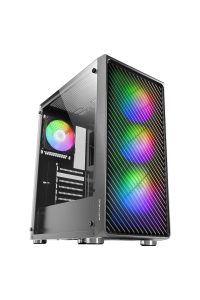 Mars Gaming MCF počítačová skříň Midi Tower Černá Obrázok pre Mars Gaming MCF počítačová skříň Midi Tower Černá