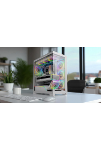 Obrázok pre Počítačová skříň MODECOM VOLCANO STELLAR PLUS ARGB MIDI 5F Bílá