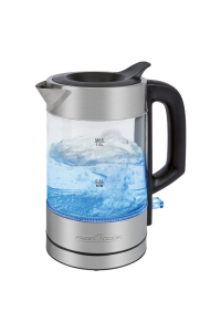 Obrázok pre ProfiCook PC-WKS 1229 G elektrická konvice 1 l 1600 W Nerezová ocel, Průhledná