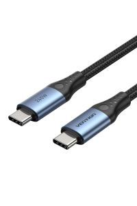 Kabel USB-C na C Vention USB 2.0 5A 240W 1,5 m ČERNÝ Obrázok pre Kabel USB-C na C Vention USB 2.0 5A 240W 1,5 m ČERNÝ