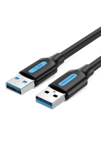Vention CONBD USB kabel USB 3.2 Gen 1 (3.1 Gen 1) 0,5 m USB A Černá Obrázok pre Vention CONBD USB kabel USB 3.2 Gen 1 (3.1 Gen 1) 0,5 m USB A Černá