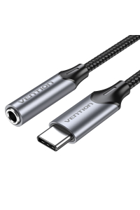 Obrázok pre Vention BGMHA audio kabel 0,1 m 3.5mm USB typu C Šedá