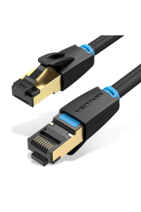 Obrázok pre Vention IKABF síťový kabel Černá 1 m Cat8 S/FTP (S-STP)