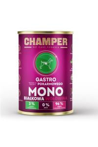 Obrázok pre CHAMPER Gastro Monoprotein Beef - vlhké krmivo pro psy - 400g