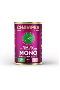 CHAMPER Gastro Monoprotein Salmon - vlhké krmivo pro psy - 400g Obrázok pre CHAMPER Gastro Monoprotein Salmon - vlhké krmivo pro psy - 400g