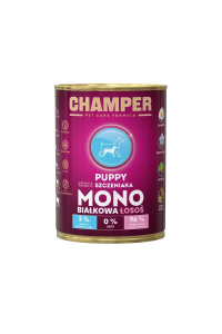Obrázok pre CHAMPER Puppy Monoprotein Salmon - vlhké krmivo pro psy - 400g