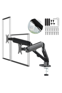 Obrázok pre Držák pro 2 monitory Maclean, plynová pružina, 17