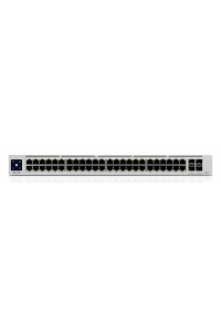 Obrázok pre Ubiquiti UniFi Pro 48-Port PoE Řízený L2/L3 Gigabit Ethernet (10/100/1000) Podpora napájení po Ethernetu (PoE) 1U Stříbrná