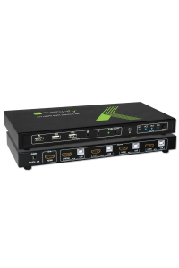 Obrázok pre Techly 4x1 USB HDMI KVM Switch 4Kx2K IDATA KVM-HDMI4U konzolový (KVM) přepínač Černá